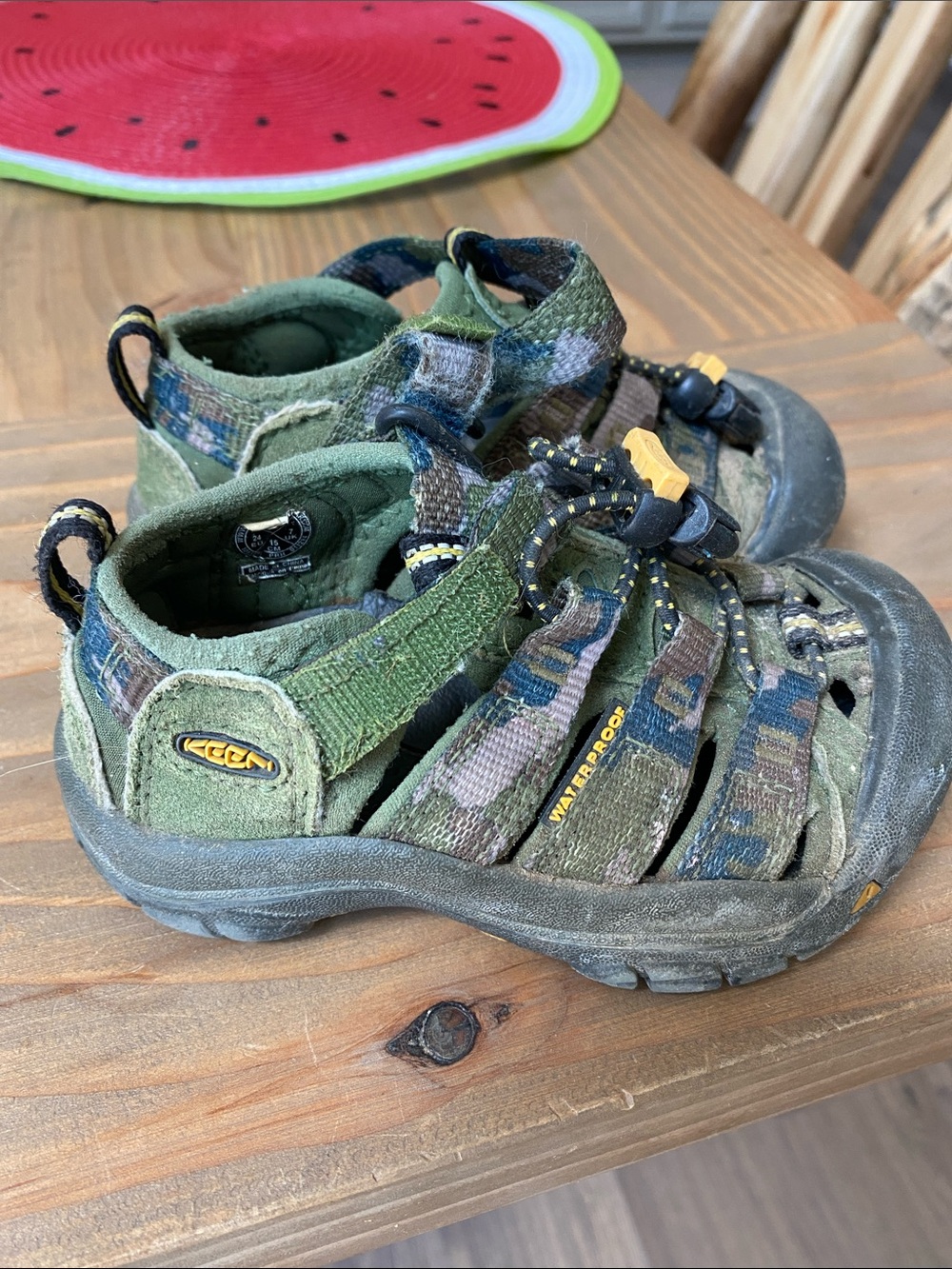 Keen Kids Green Camo Closed-Toe Outdoor Sandals